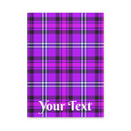 Personalized Electric Violet and Fuchsia Plaid Hardcover Journal - Scottish Squares