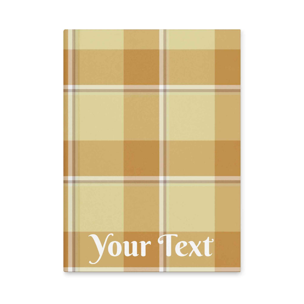 Personalized Zombie and Copper Plaid Hardcover Journal - Scottish Squares