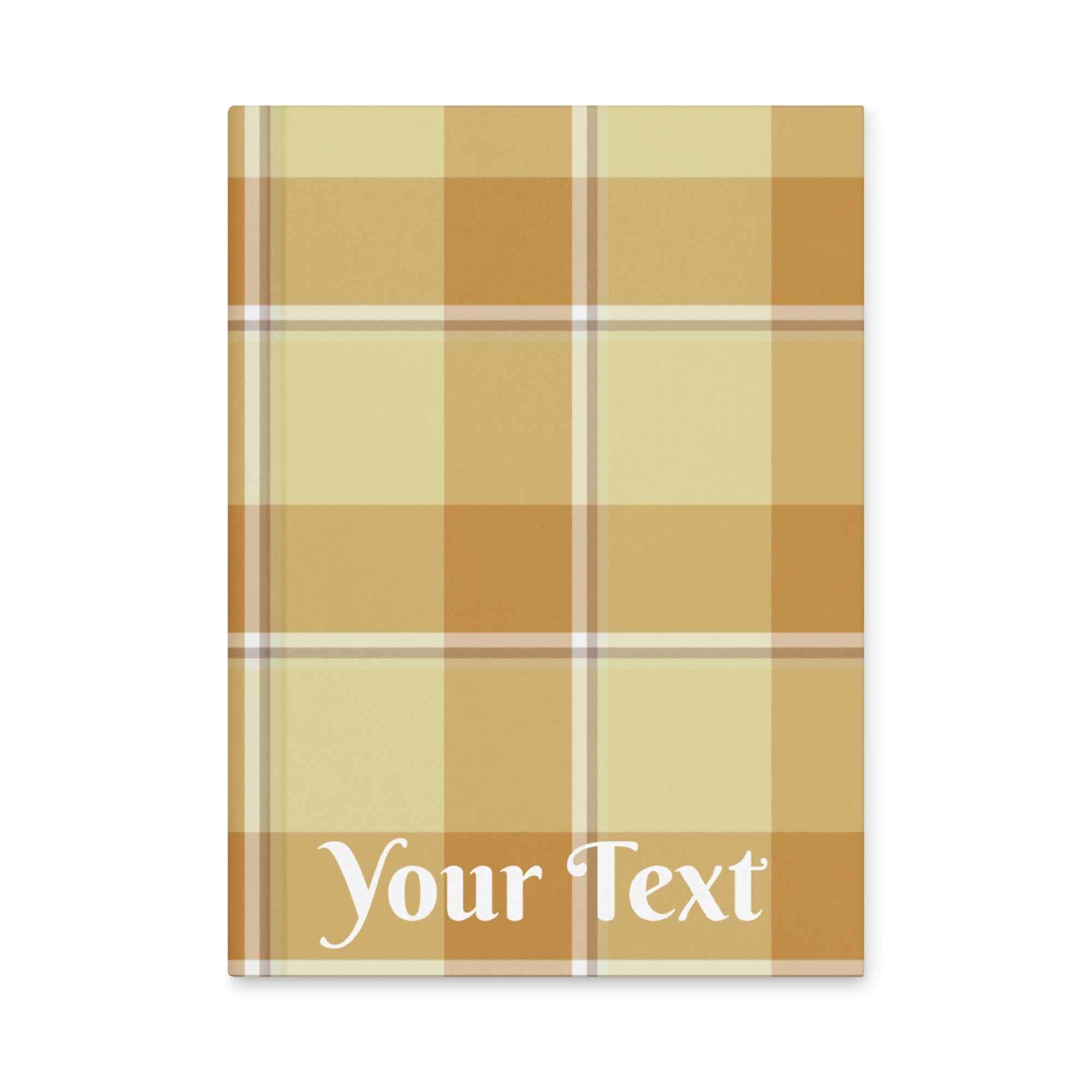 Personalized Zombie and Copper Plaid Hardcover Journal - Scottish Squares