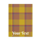 Personalized Potters Clay and Pizza Plaid Hardcover Journal - Scottish Squares