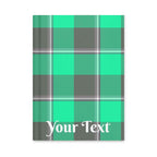 Personalized Spring Green and Finlandia Plaid Hardcover Journal - Scottish Squares