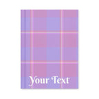 Personalized Viola and Dull Lavender Plaid Hardcover Journal - Scottish Squares