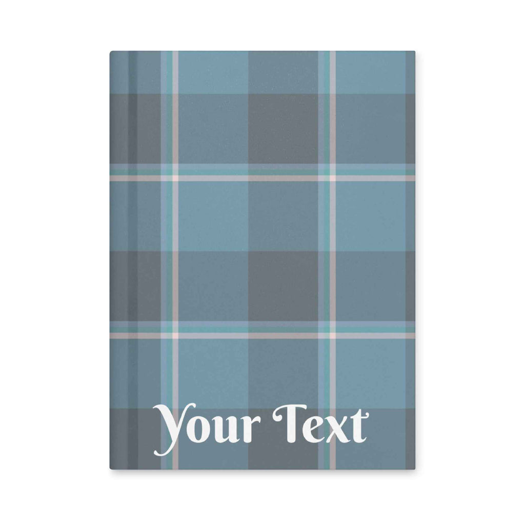 Personalized Hoki and Shuttle Gray Plaid Hardcover Journal - Scottish Squares