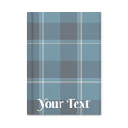 Personalized Hoki and Shuttle Gray Plaid Hardcover Journal - Scottish Squares