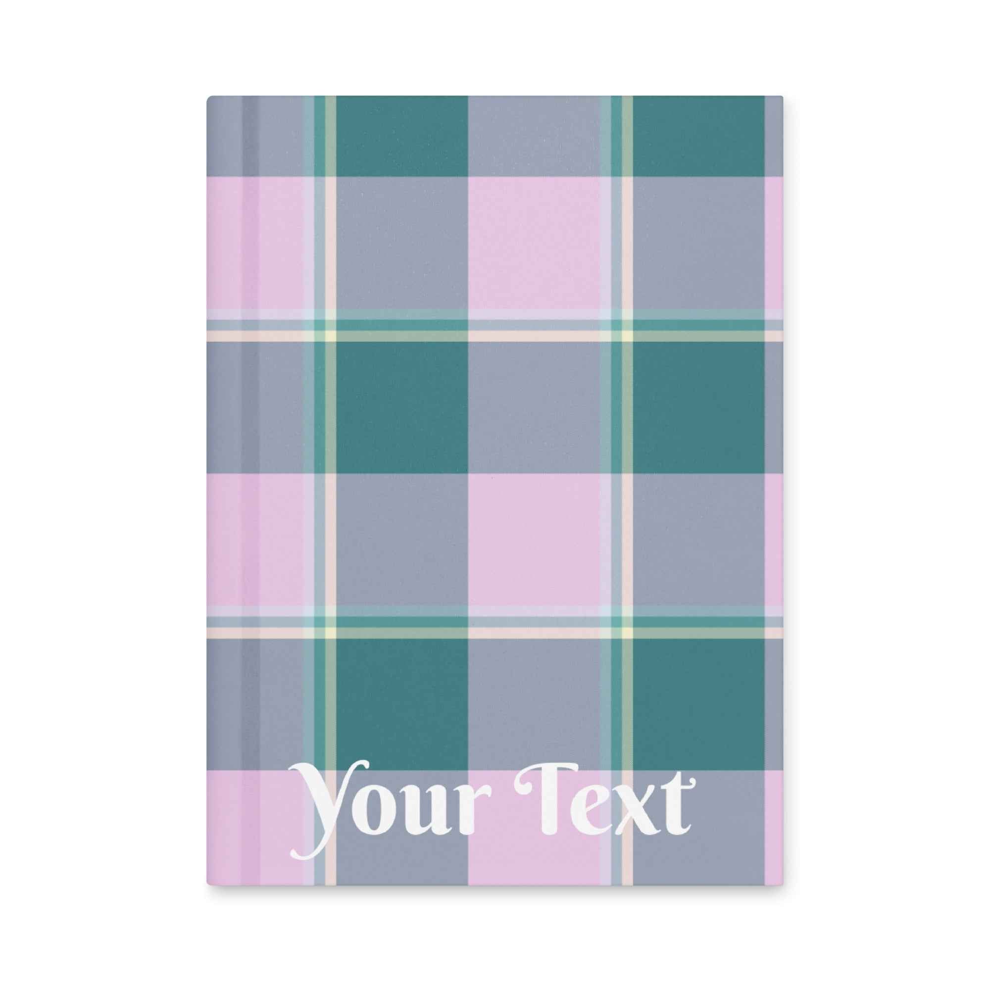 Personalized Ming and Melanie Plaid Hardcover Journal - Scottish Squares