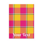 Personalized Corn and Razzmatazz Plaid Hardcover Journal - Scottish Squares