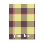 Personalized Flax and Livid Brown Plaid Hardcover Journal - Scottish Squares
