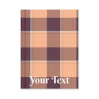 Personalized Hit Pink and Livid Brown Plaid Hardcover Journal - Scottish Squares