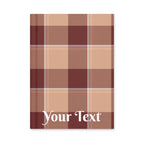 Personalized Whiskey and Livid Brown Plaid Hardcover Journal - Scottish Squares