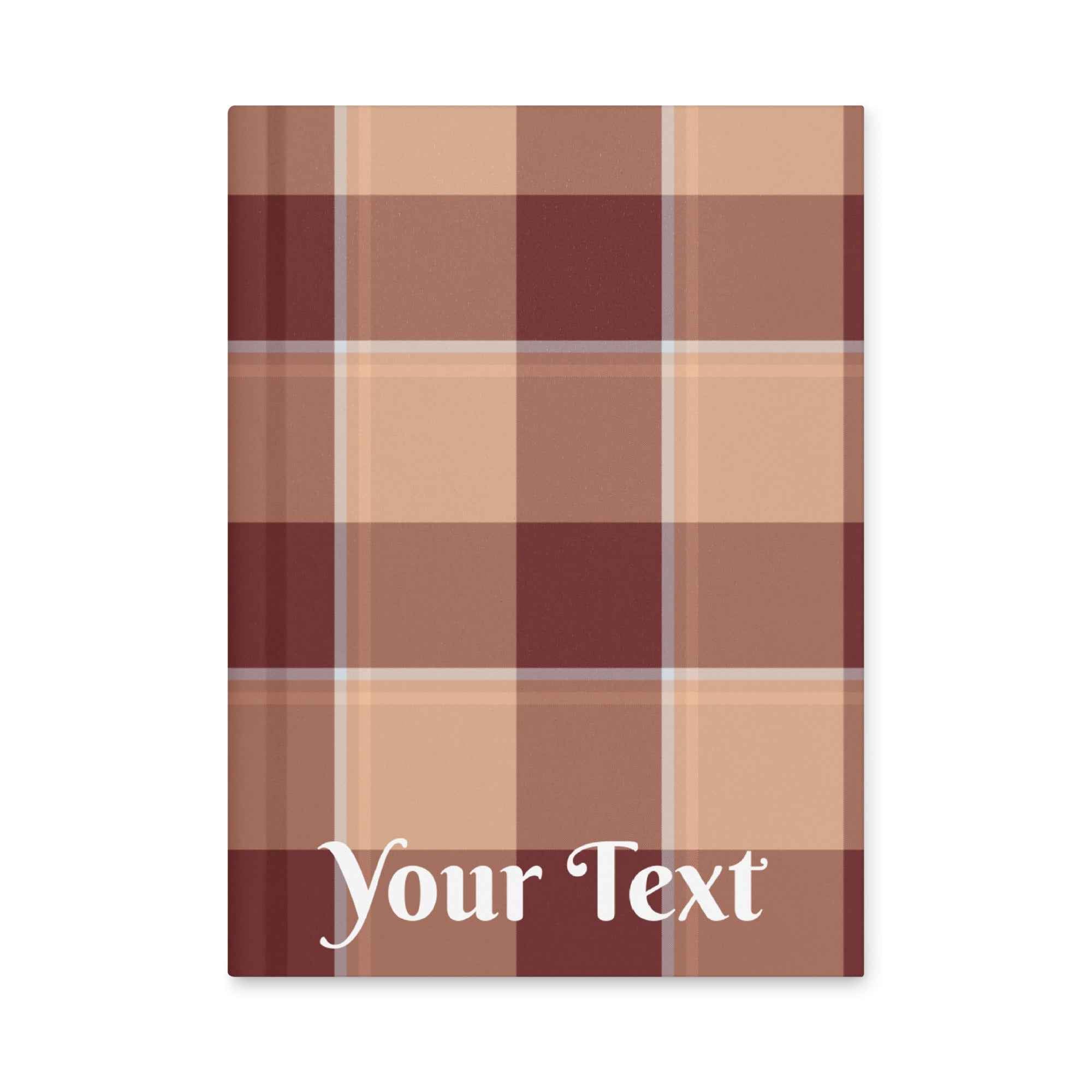 Personalized Whiskey and Livid Brown Plaid Hardcover Journal - Scottish Squares