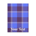Personalized Cornflower Blue and Livid Brown Plaid Hardcover Journal - Scottish Squares