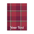 Personalized Old Brick and Cab Sav Plaid Hardcover Journal - Scottish Squares