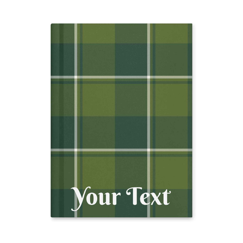 Personalized Woodland and Evergreen Plaid Hardcover Journal - Scottish Squares