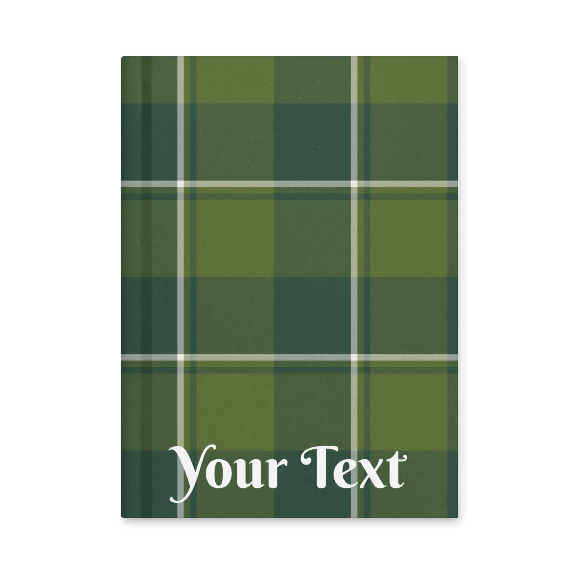 Personalized Woodland and Evergreen Plaid Hardcover Journal - Scottish Squares