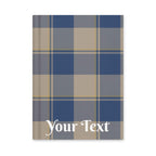 Personalized Cello and Donkey Brown Plaid Hardcover Journal - Scottish Squares