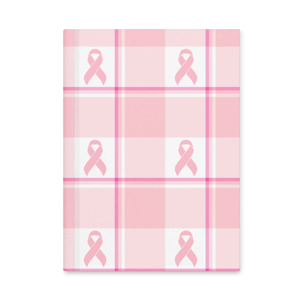 Hardcover Journal Matte Breast Cancer Awareness Plaid Default Title - Scottish Squares