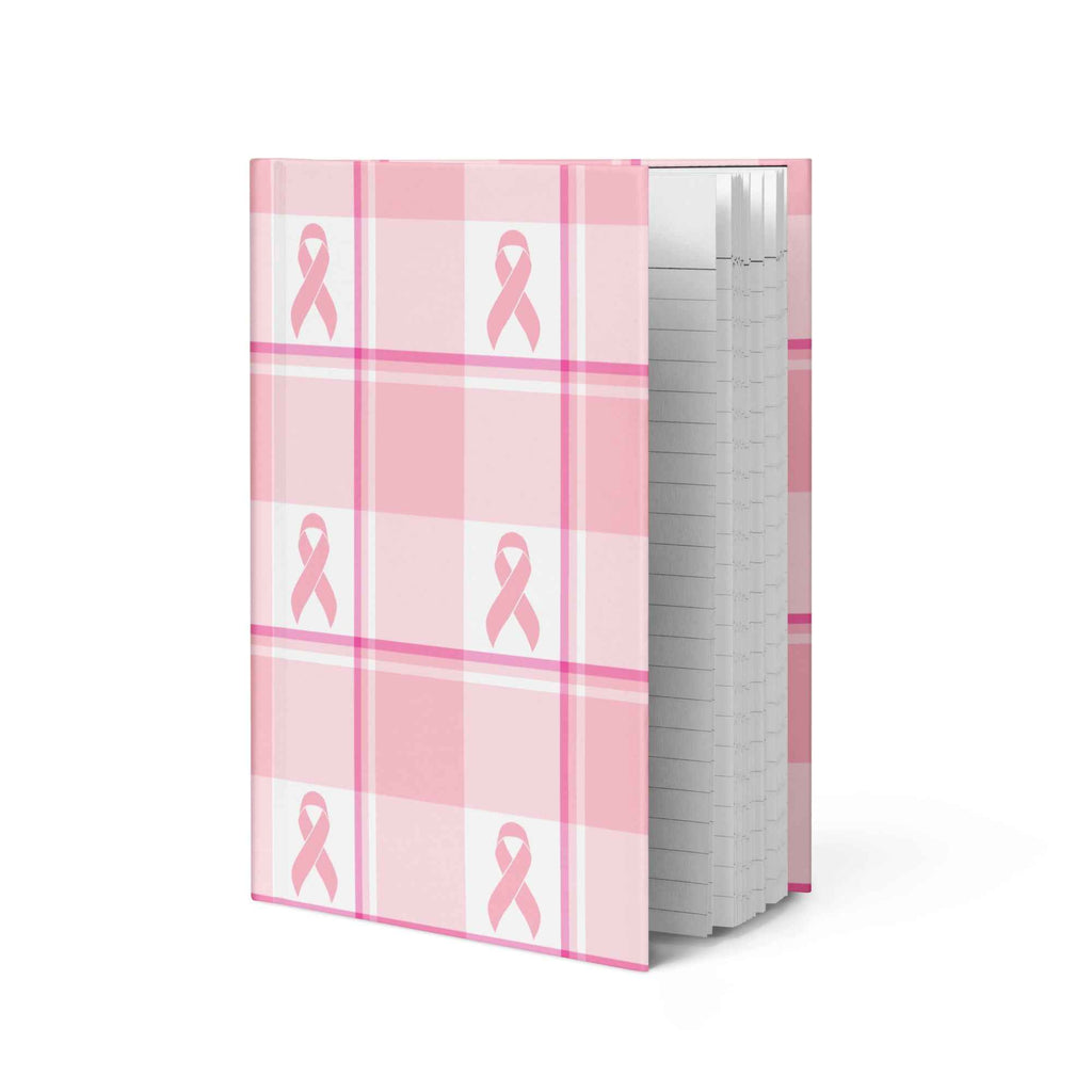 Hardcover Journal Matte Breast Cancer Awareness Plaid - Scottish Squares