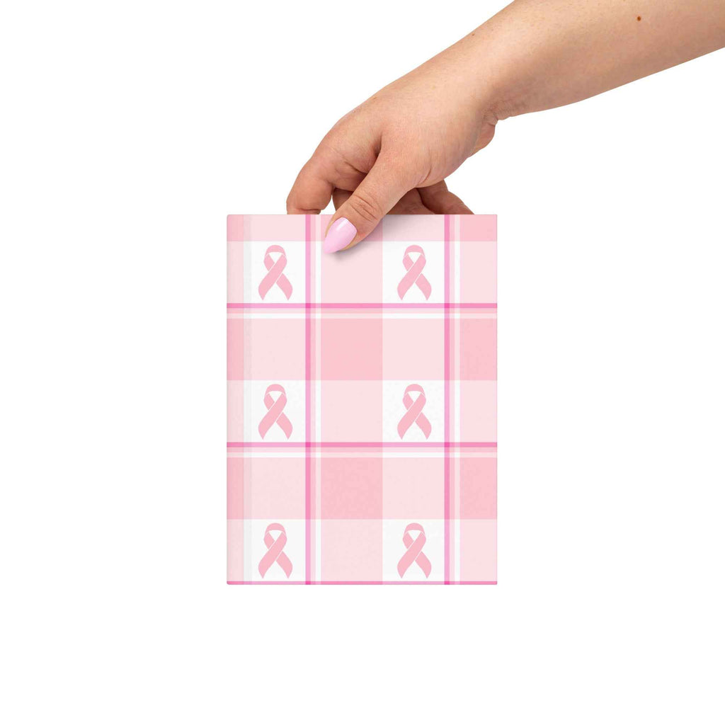 Hardcover Journal Matte Breast Cancer Awareness Plaid - Scottish Squares