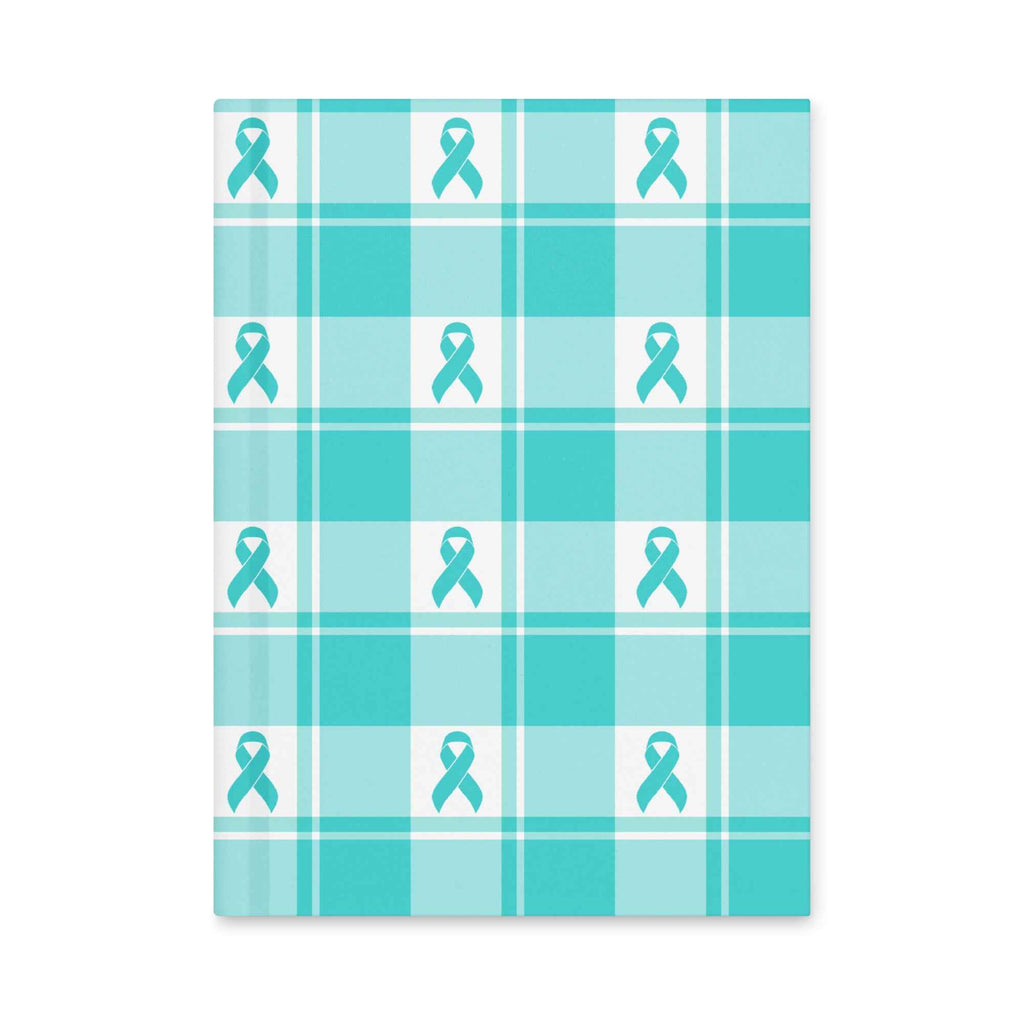 Hardcover Journal Ovarian Cancer Awareness Plaid Default Title - Scottish Squares