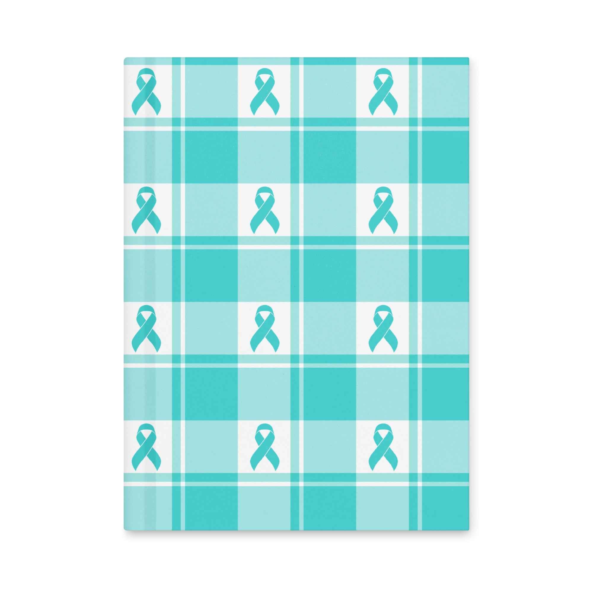 Hardcover Journal Ovarian Cancer Awareness Plaid Default Title - Scottish Squares