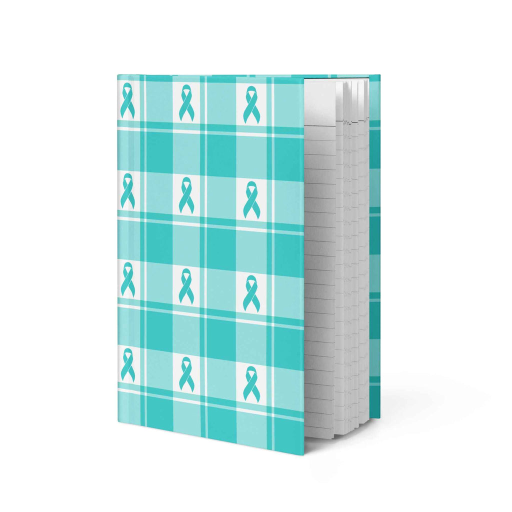 Hardcover Journal Ovarian Cancer Awareness Plaid - Scottish Squares