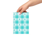 Hardcover Journal Ovarian Cancer Awareness Plaid - Scottish Squares