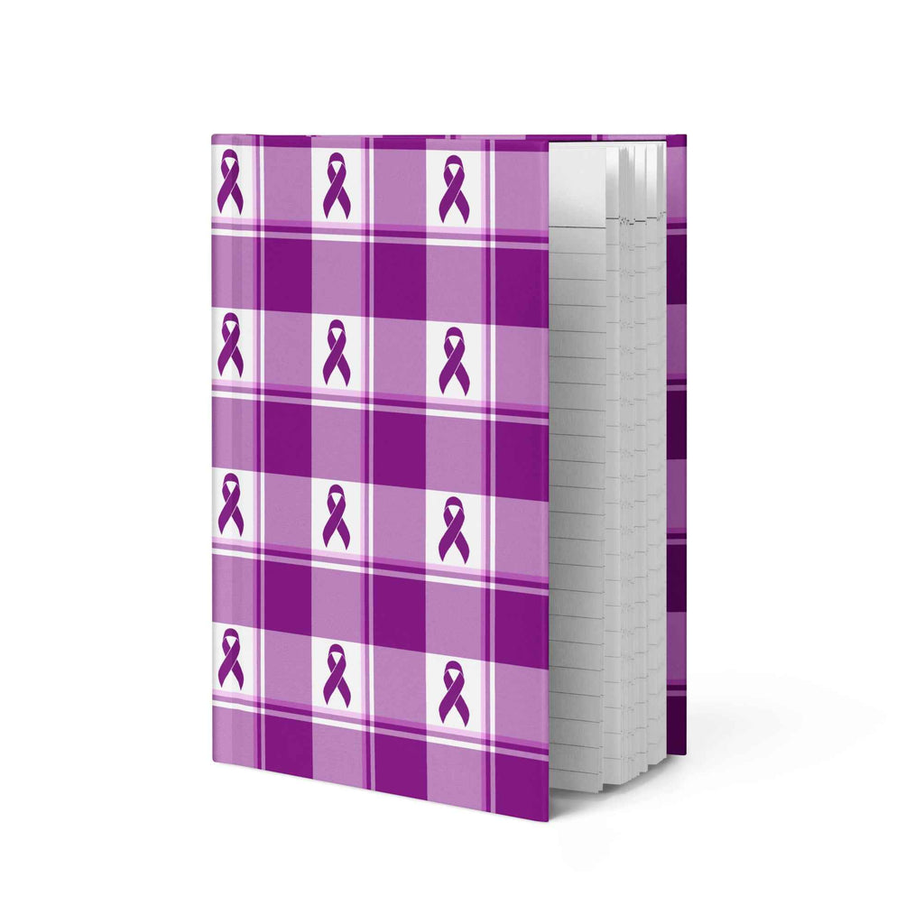 Hardcover Journal Pancreatic Cancer Awareness Plaid - Scottish Squares