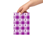 Hardcover Journal Pancreatic Cancer Awareness Plaid - Scottish Squares