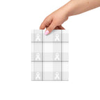 Hardcover Journal Lung Cancer Awareness Plaid, White Ribbon, Supportive Gift - Scottish Squares