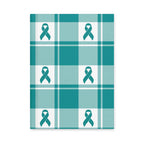 Hardcover Journal Cervical Cancer Awareness Plaid, Teal Ribbon, Supportive Gift Default Title - Scottish Squares