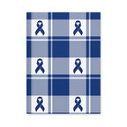 Hardcover Journal Colorectal Cancer Awareness Plaid, Dark Blue Ribbon, Supportive Gift Default Title - Scottish Squares