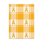 Hardcover Journal Kidney Cancer Awareness Plaid, Orange Ribbon, Supportive Gift Default Title - Scottish Squares