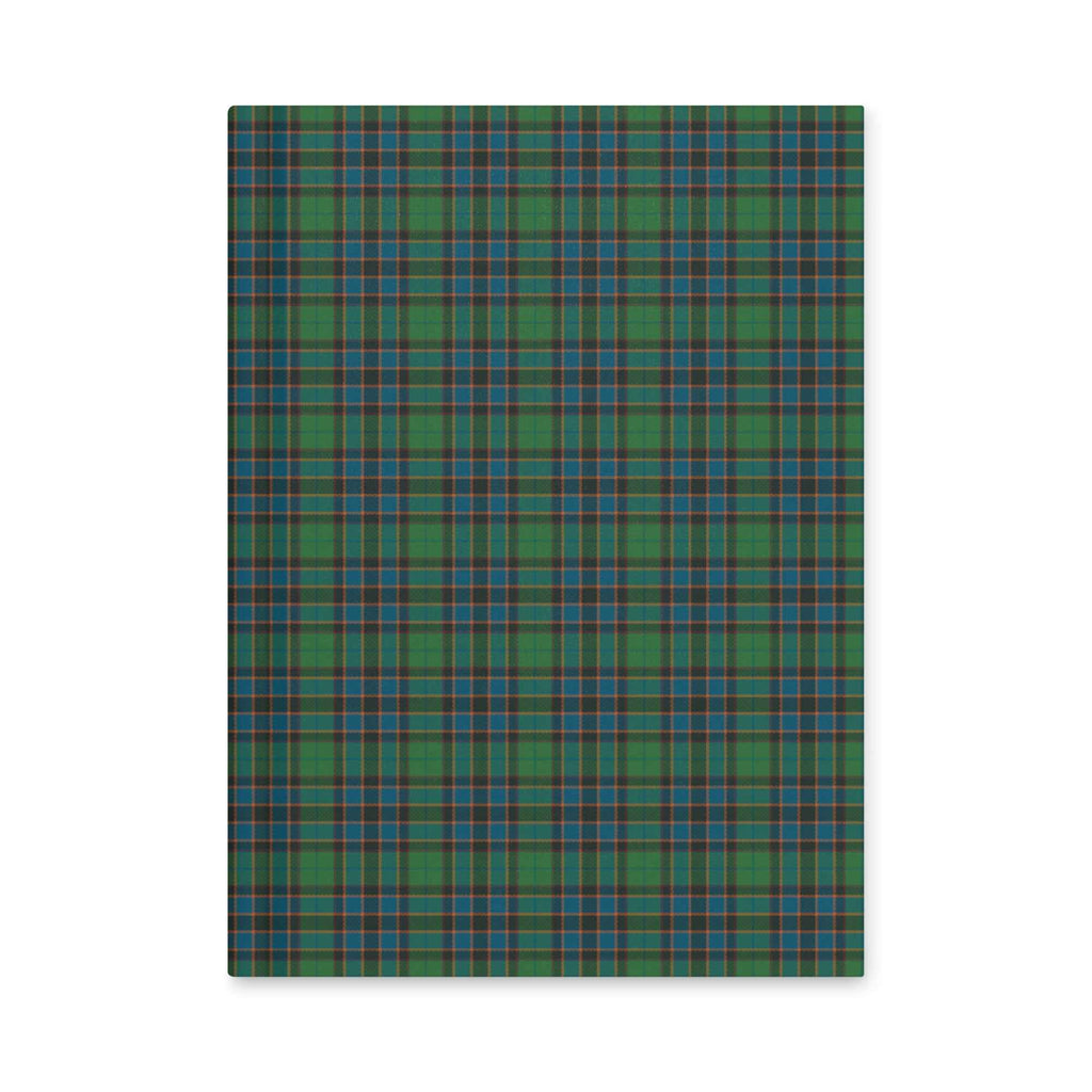 Hardcover Journal Green Blue Orange Plaid Tartan