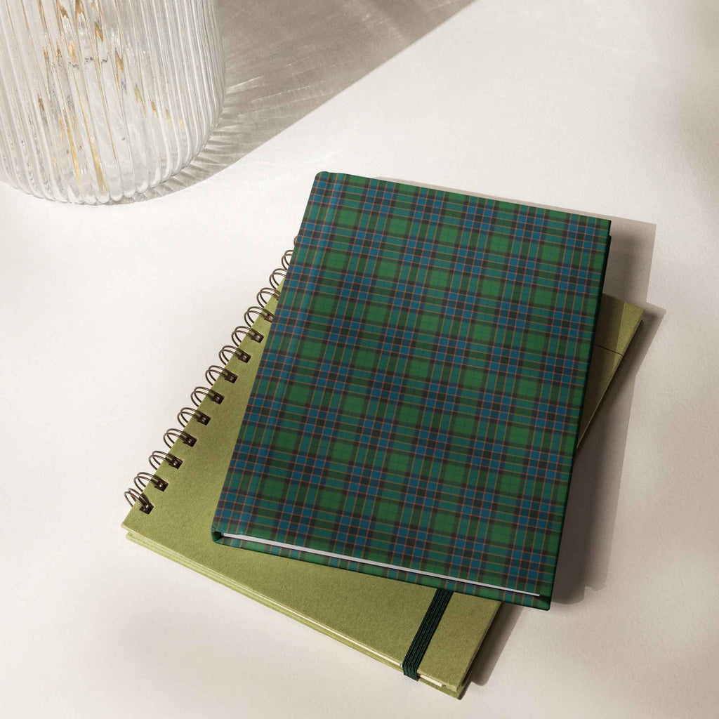Hardcover Journal Green Blue Orange Plaid Tartan