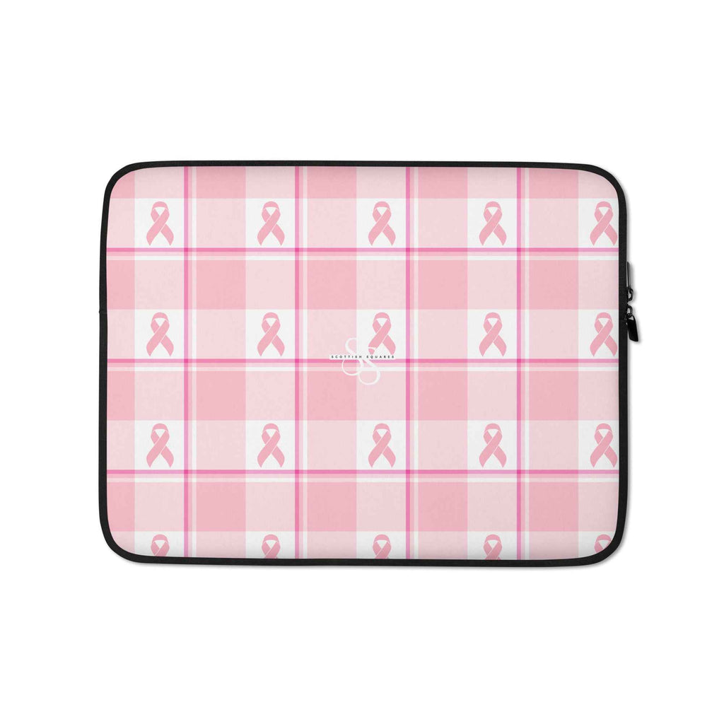 Laptop Sleeve Breast Cancer Awareness Plaid 13″ - Scottish Squares