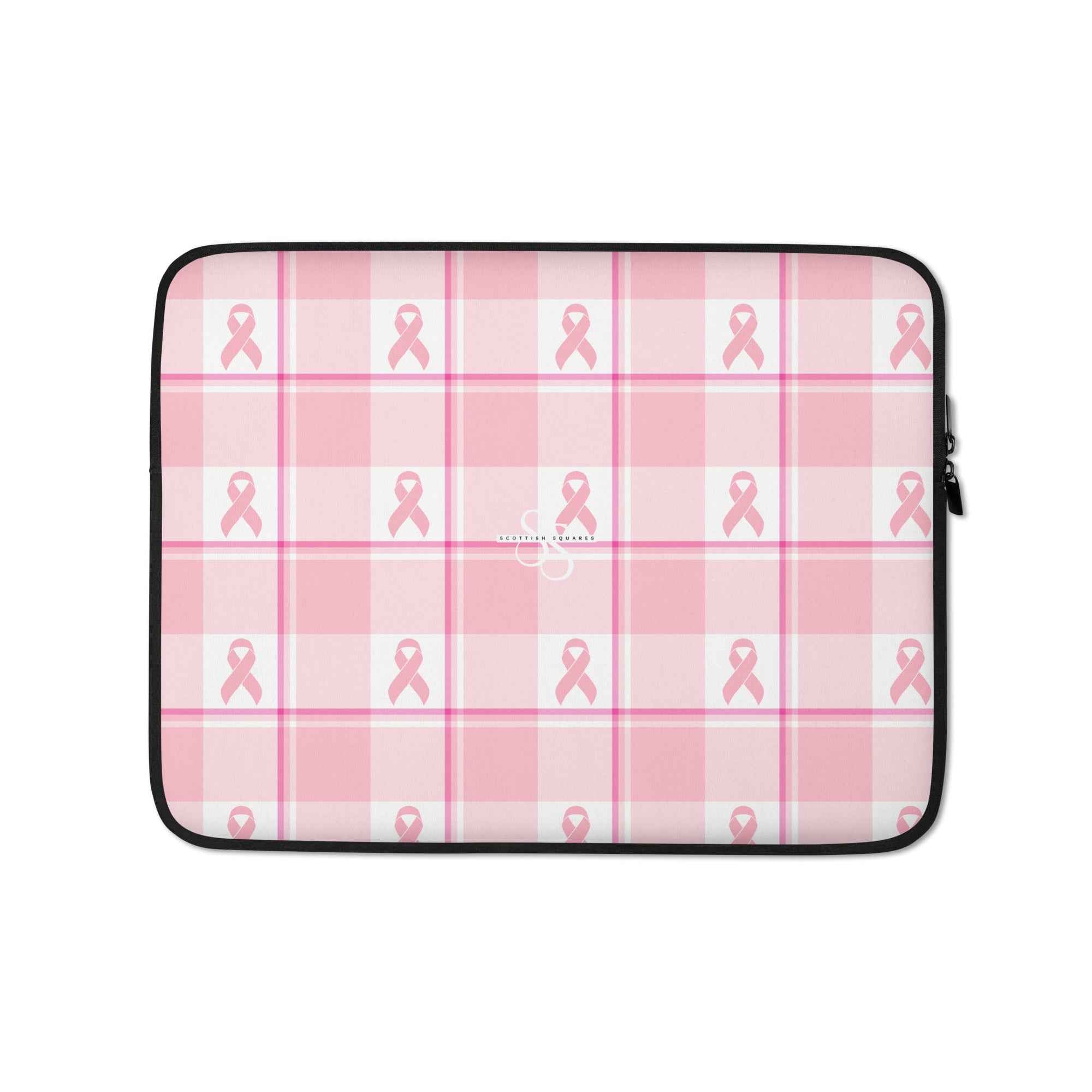 Laptop Sleeve Breast Cancer Awareness Plaid 13″ - Scottish Squares