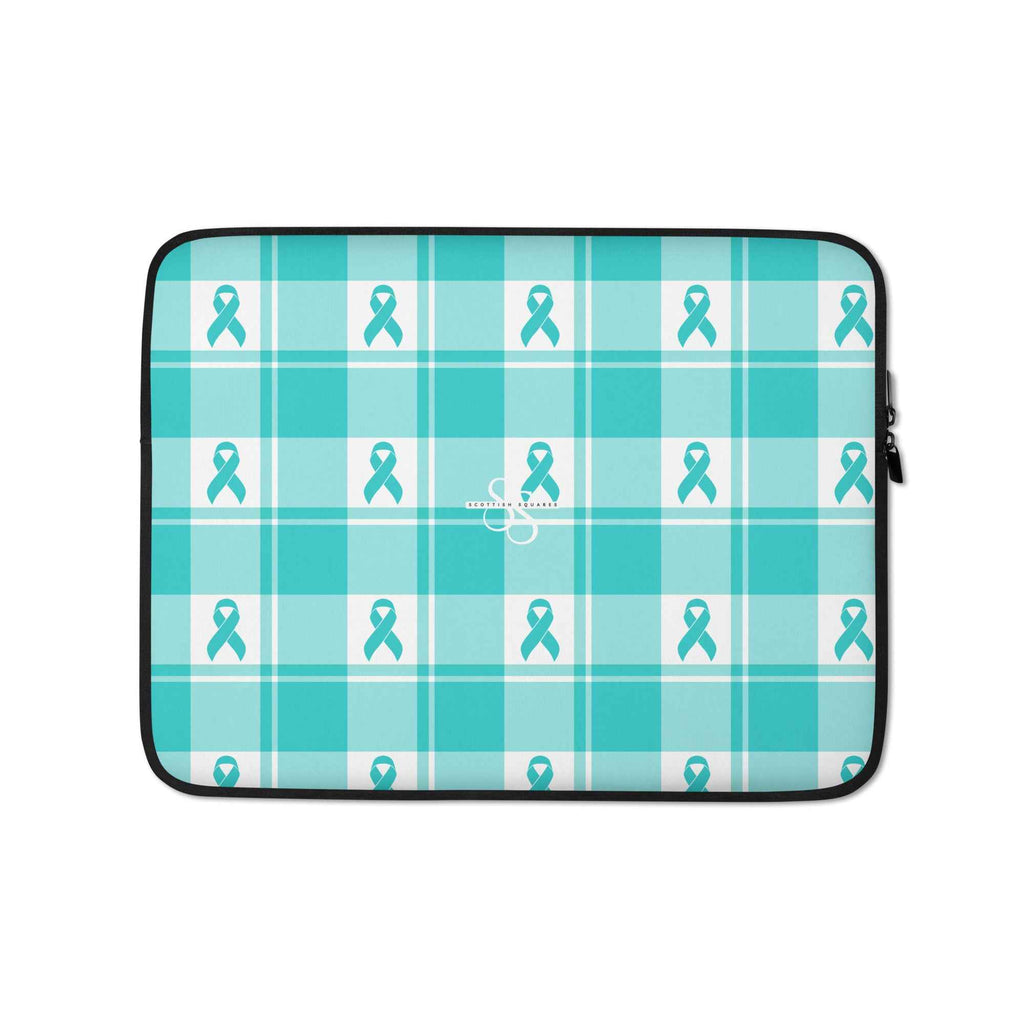 Laptop Sleeve Ovarian Cancer Awareness Plaid 13″ - Scottish Squares