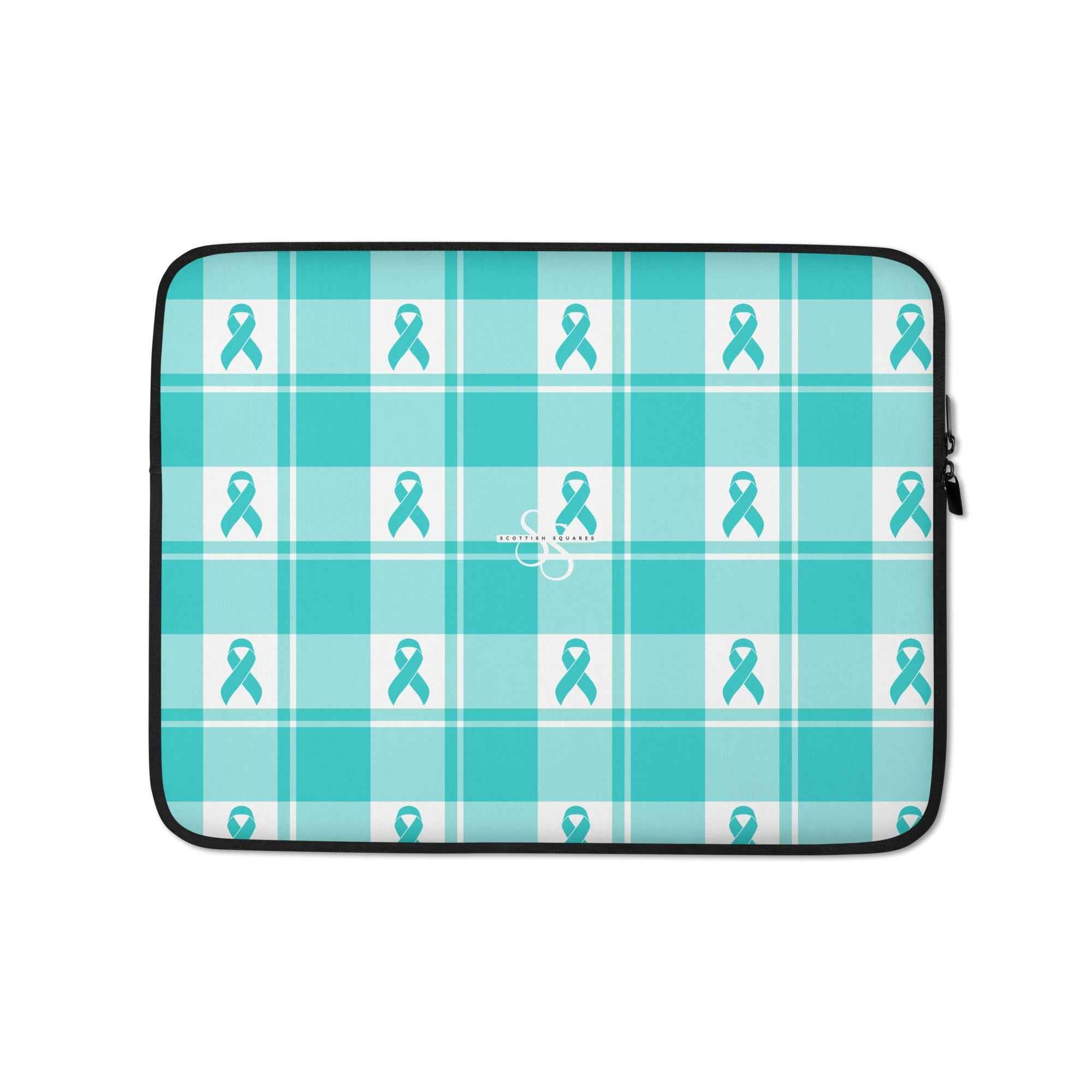 Laptop Sleeve Ovarian Cancer Awareness Plaid 13″ - Scottish Squares