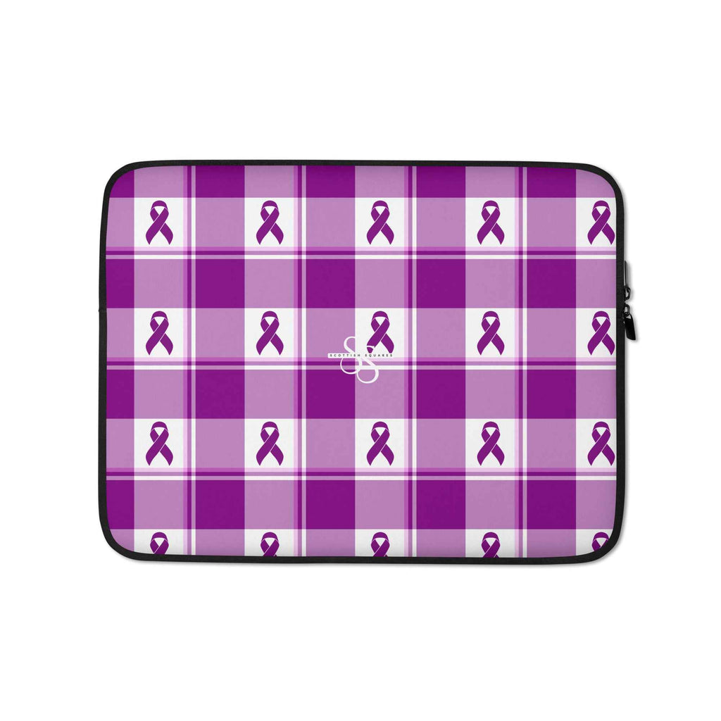 Laptop Sleeve Pancreatic Cancer Awareness Plaid 13″ - Scottish Squares