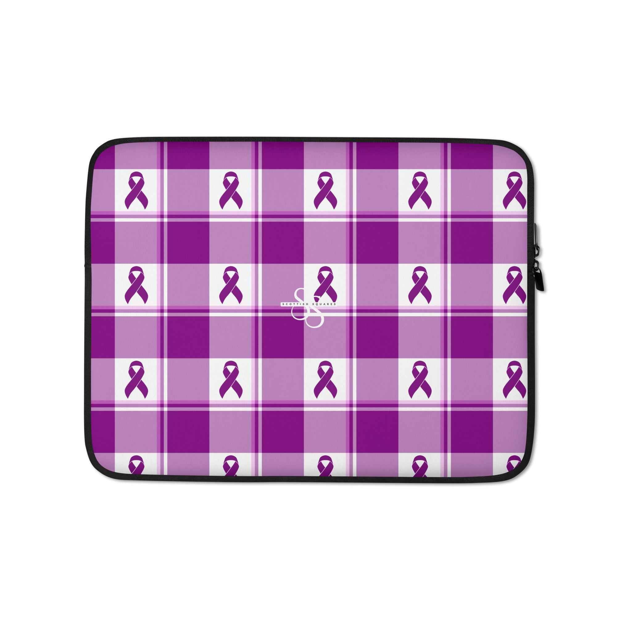 Laptop Sleeve Pancreatic Cancer Awareness Plaid 13″ - Scottish Squares
