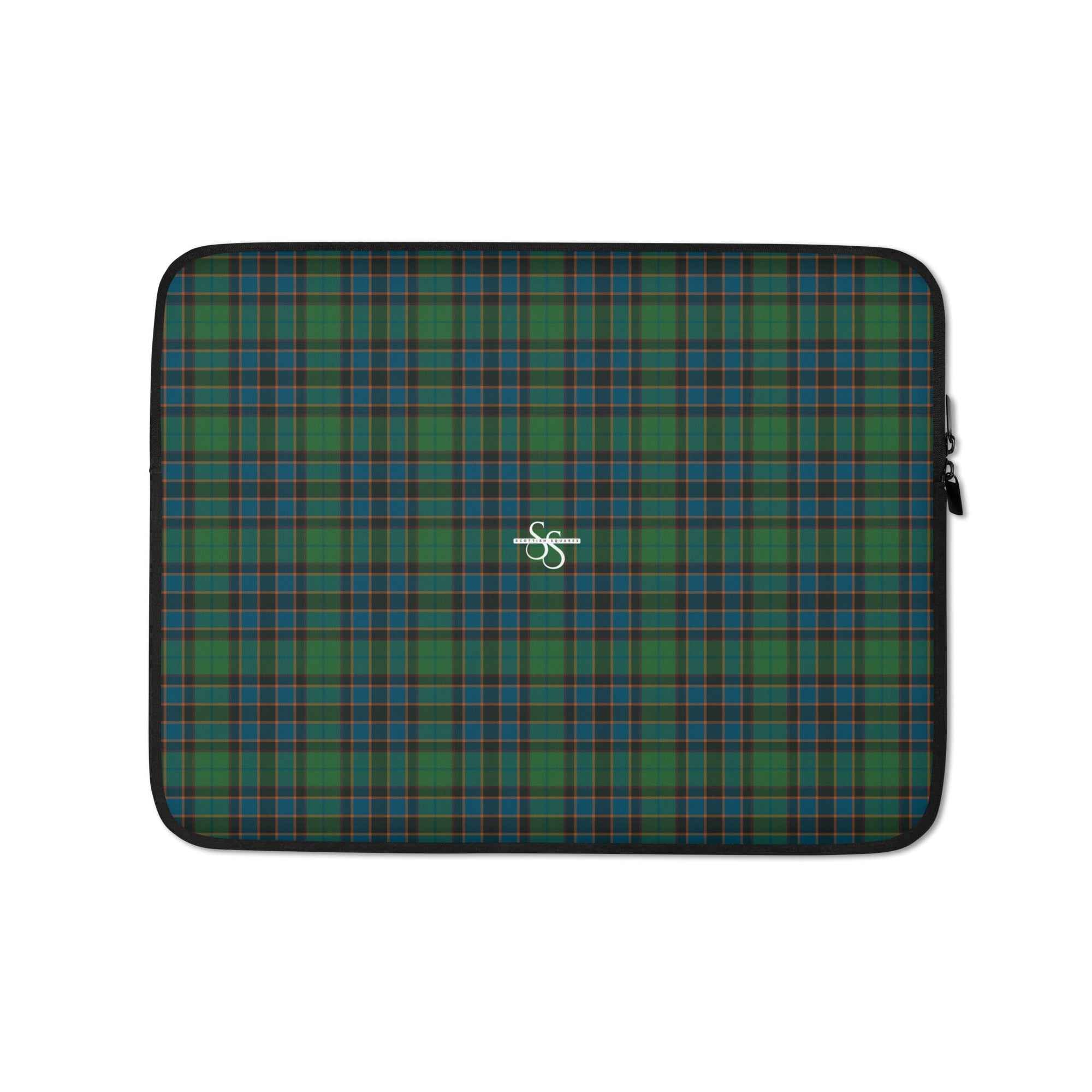 Laptop Sleeve Green Blue Orange Plaid Tartan