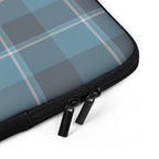 Personalized Hoki and Shuttle Gray Plaid Laptop Sleeve - Scottish Squares