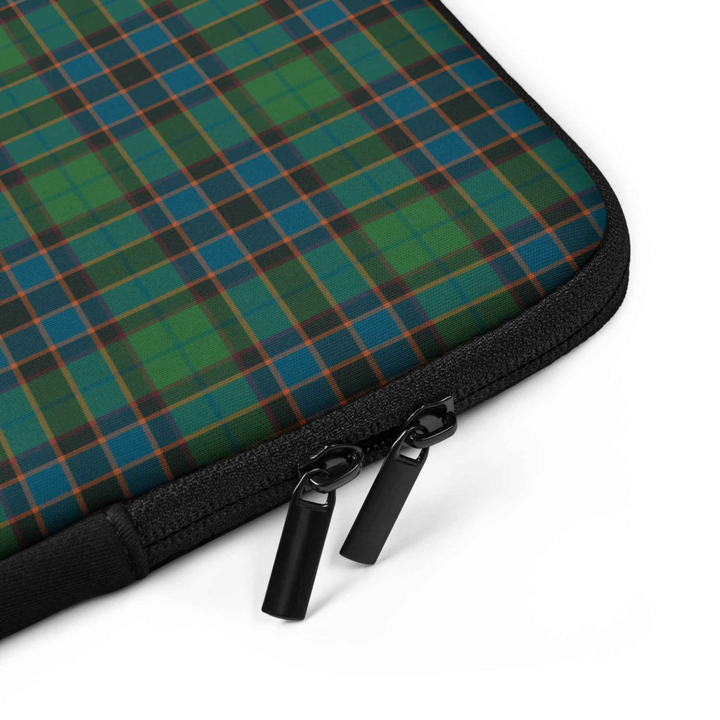 Laptop Sleeve Green Blue Orange Plaid Tartan