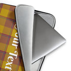 Personalized Potters Clay and Pizza Plaid Laptop Sleeve - Scottish Squares