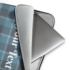 Personalized Hoki and Shuttle Gray Plaid Laptop Sleeve - Scottish Squares