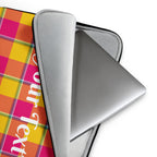 Personalized Corn and Razzmatazz Plaid Laptop Sleeve - Scottish Squares