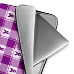 Laptop Sleeve Pancreatic Cancer Awareness Plaid - Scottish Squares