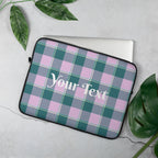 Personalized Ming and Melanie Plaid Laptop Sleeve - Scottish Squares
