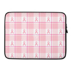 Laptop Sleeve Breast Cancer Awareness Plaid - Scottish Squares