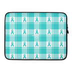 Laptop Sleeve Ovarian Cancer Awareness Plaid - Scottish Squares